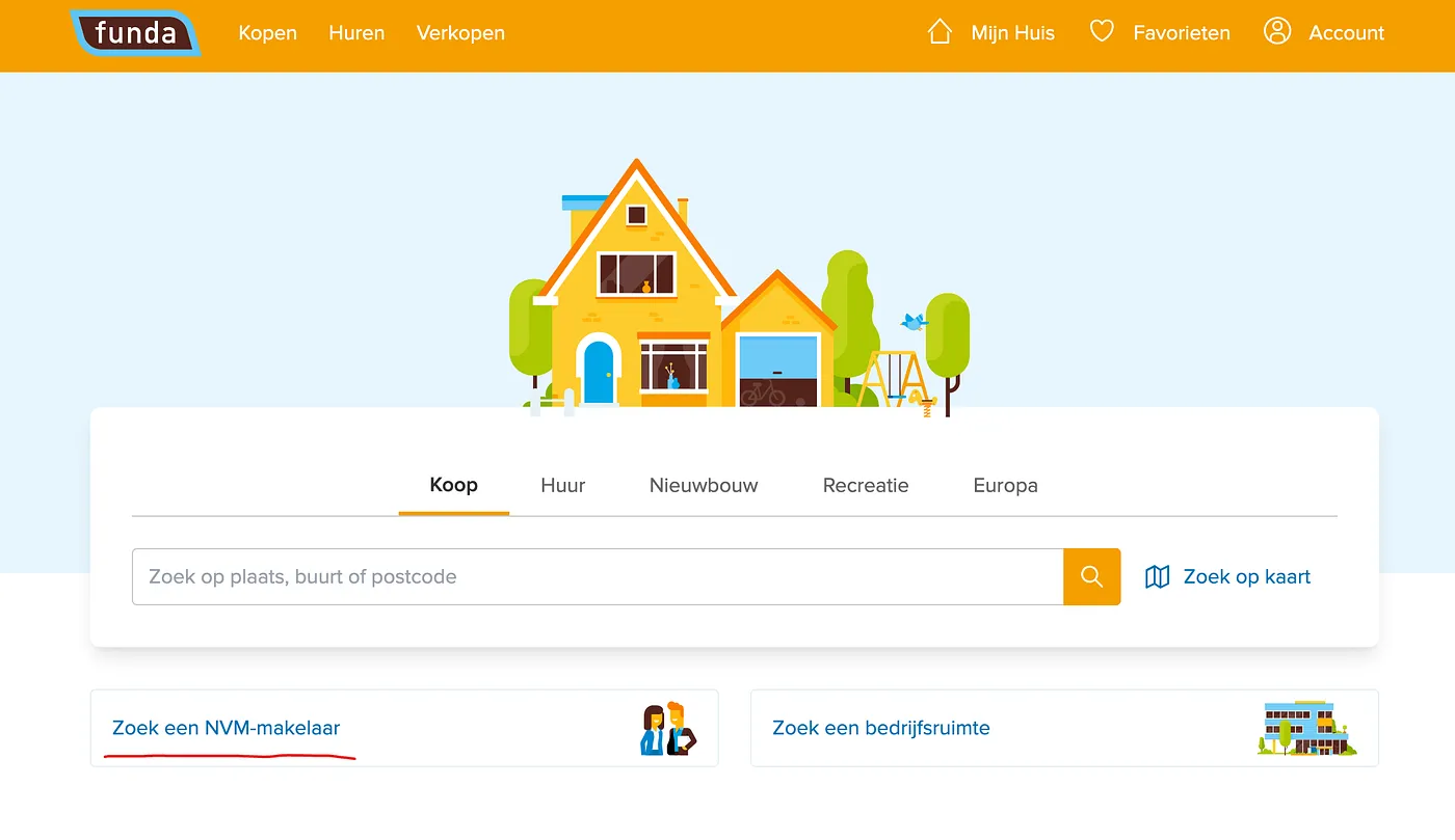 Funda broker search